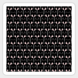 Many Black Cats Pattern Sticker